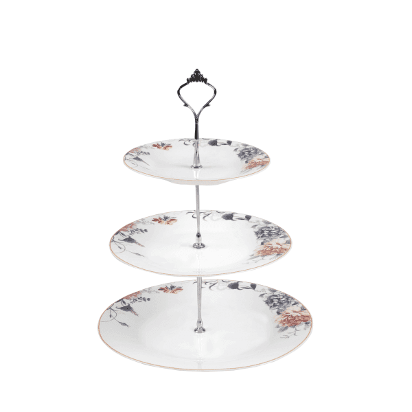 Фруктовниця 3-х ярусна Піони AURA VT-421AР Vittora - зображення 1