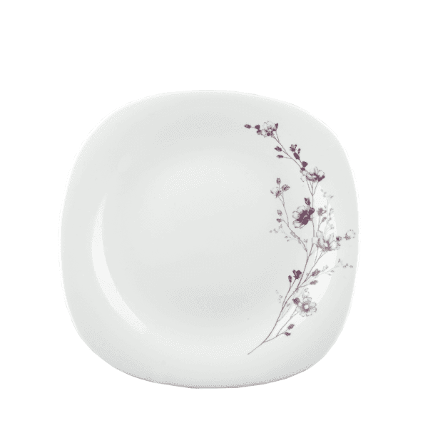 Тарілка десертна 240Spb Фіолетова гілка square Vittora 240 мм - зображення 1