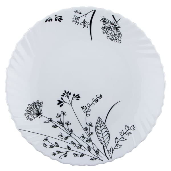 Тарілка десертна V-190BW Чорно-біле суцвіття Wave Vittora 190 мм - зображення 1