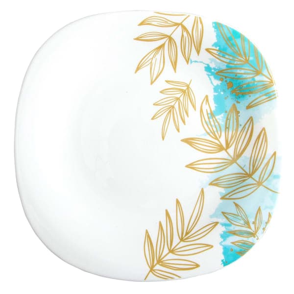 Тарілка десертна V-215Sgr Золота гілка square Vittora 215 мм - зображення 1