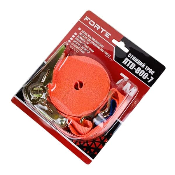 Стяжний трос RTD-800-7 25 мм*7 м Forte - зображення 1