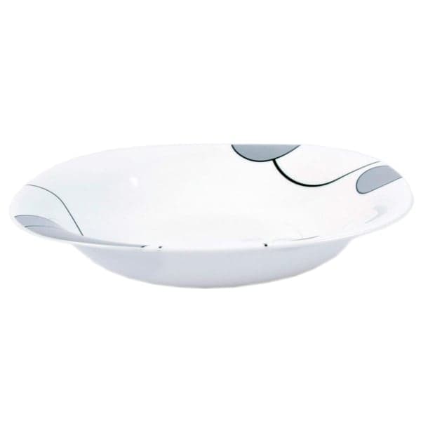 Тарілка супова V-230Sgb Сірі бульбашки square Vittora 230 мм - зображення 1