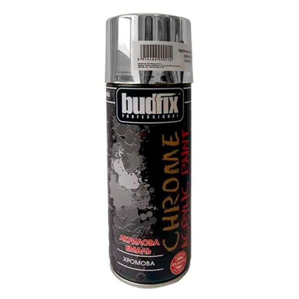 Аерозольна фарба Срібна Хромова BUDFIX 400 мл - зображення 1