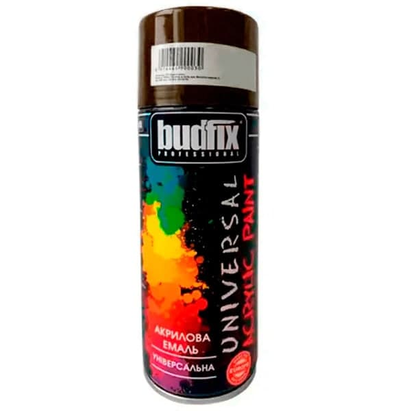 Аерозольна фарба Шоколад Універсальна BUDFIX RAL 8017 400 мл - зображення 1