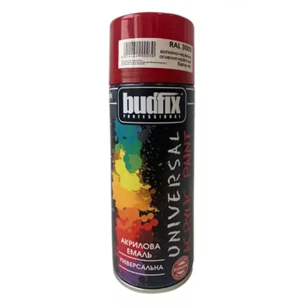 Аерозольна фарба Бордова Універсальна BUDFIX RAL 3005 400 мл - зображення 1