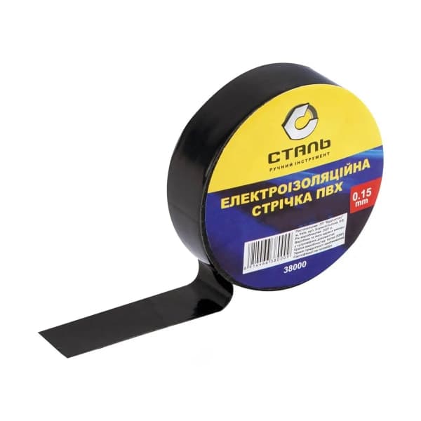 Сталь 38000 Ізоляційна стрічка чорна 17мм х 10м - зображення 1