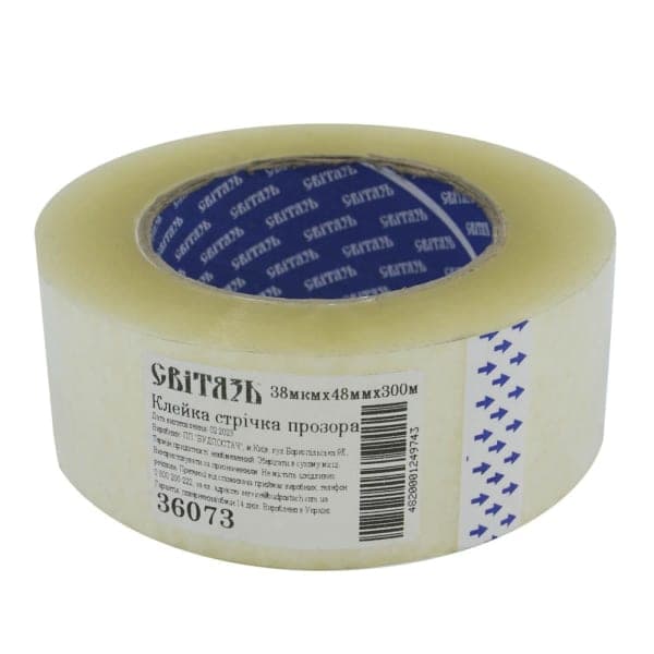 Скотч Світязь прозорий пакувальний 48 мм х 300 м - зображення 1