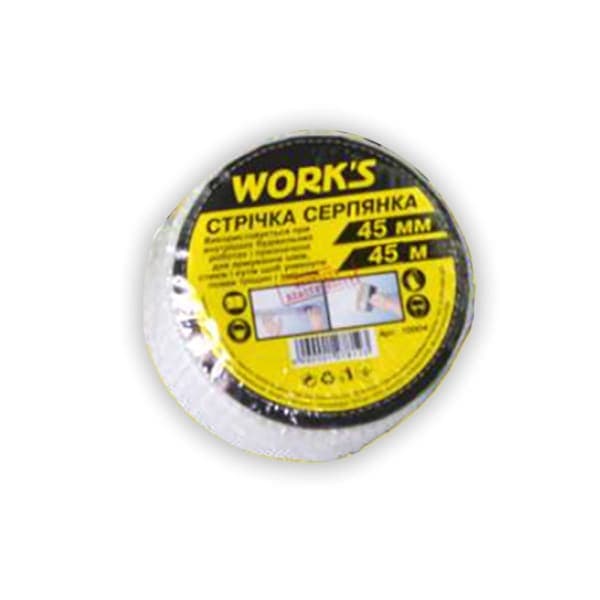 Стрічка-серпянка - (10005) 45ммх45М 3x3мм Works - зображення 1