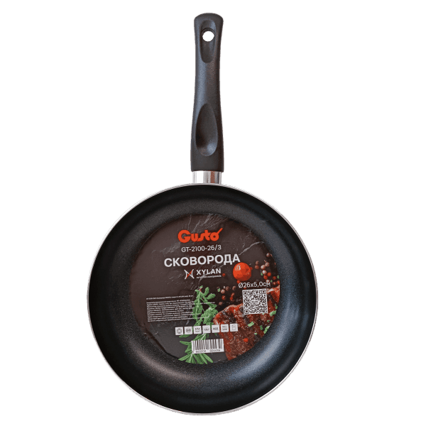 Сковорода GT-2100-28/3 покриття XYLAN 28 см Gusto - зображення 1