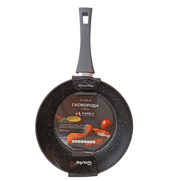 Сковорода GT-2105-28 глибока покриття Marble 28x7.3 см Gusto - зображення 1