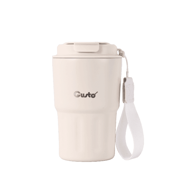 Термокружка GT123 Перерва на каву (біла) GUSTO 350 мл - зображення 1