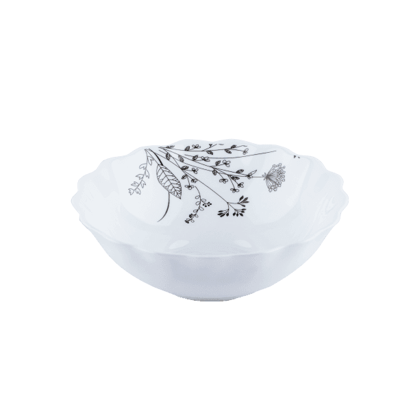 Салатник V-155BW Чорно-біле суцвіття Wave Vittora 155 мм - зображення 1