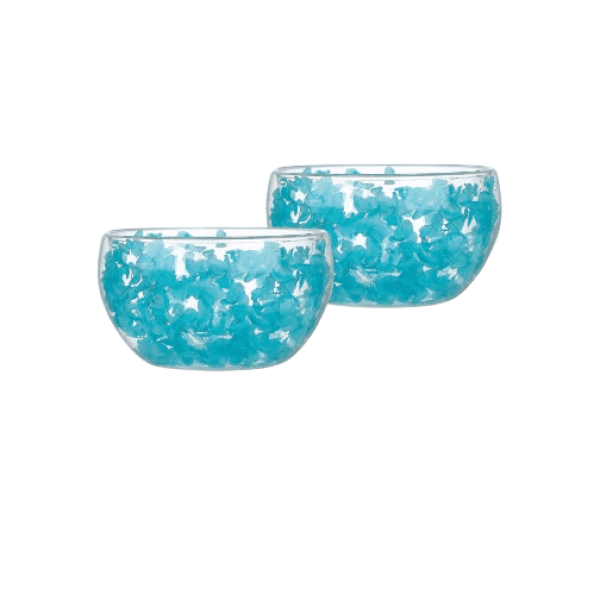 Набір салатників VT-3102-300 з подвійним дном Квіткова блакить Vittora (2шт) 300мл - зображення 1