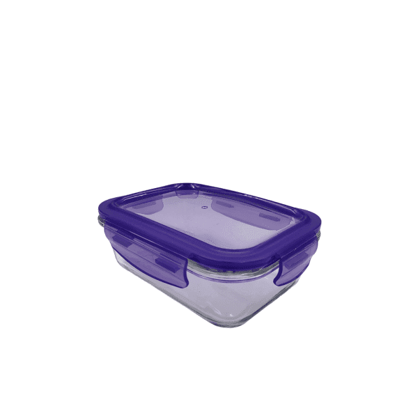 Харчовий контейнер VT-8310 скляний з пластиковою кришкою, прямокутний 1040 мл VITTORA - зображення 1