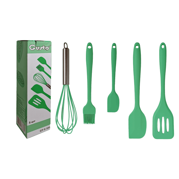 Набір GT-S-101 кухонного приладдя м ята 5пред., силікон Gusto - зображення 1