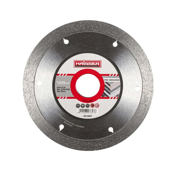Диск алмазний Pro ceramics 125х1.6х10х22.23 Haisser - зображення 1