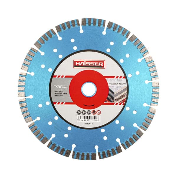 Диск діамантовий Segment/turbo concrete expert 230х2.8х12х22.23 Haisser - зображення 1