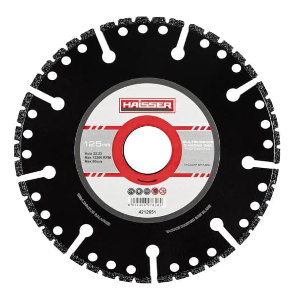 Диск діамантовий Multipurpose professional 125х1.2х3х22.23 Haisser - зображення 1