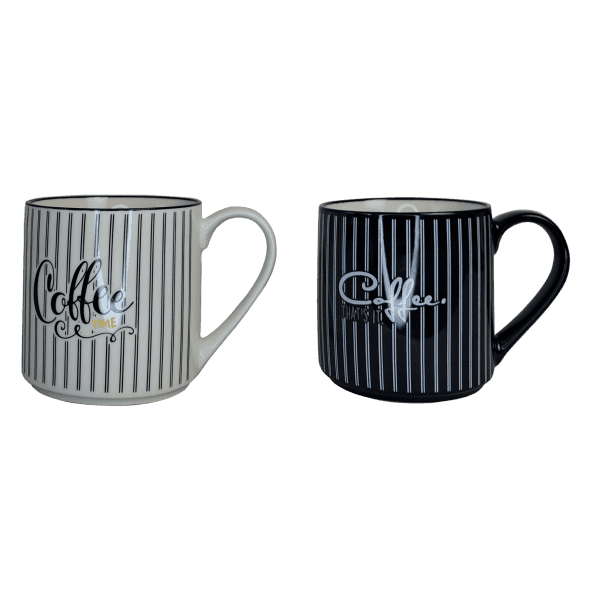 Чашка VT-C-134440 Кава в смужку 440 мл Vittora - зображення 1