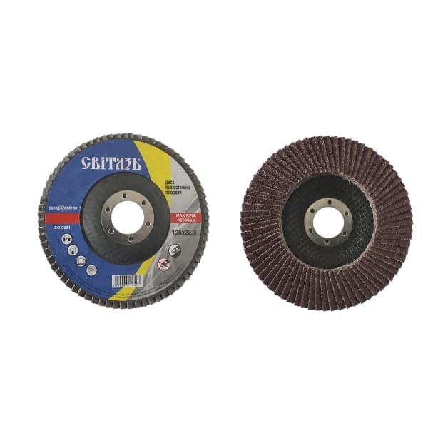 Круг пелюстковий плоский 125х22.2 мм P100 Т29 Світязь - зображення 1