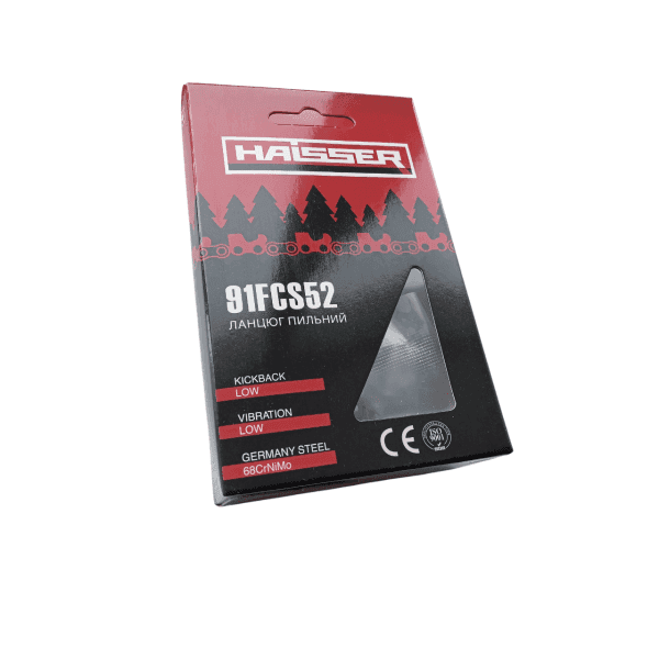 Ланцюг HAISSER 91FCS52 - 52 ланки, паз 1,3мм 0,50 , крок 3/8 L - зображення 1