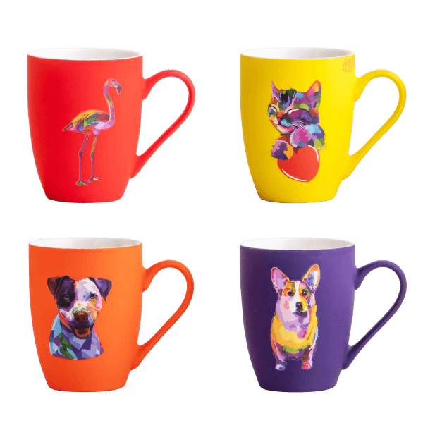 Чашка VT-C-174340 Айворі Стерео звірі 340 мл Vittora - зображення 1