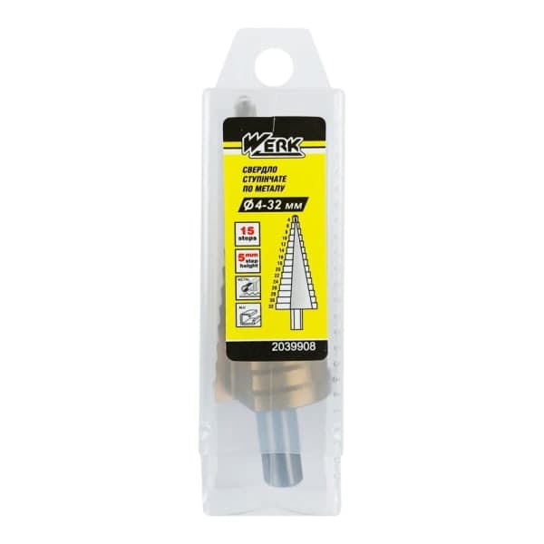 Свердло ступінчасте по металу 4-32 мм Werk - зображення 1