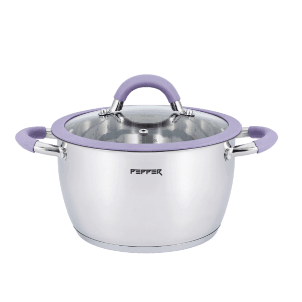 Каструля PR-1109-18 Purple iris Кришка з силіконовим обідком 18 см 2.3 л PEPPER - зображення 1
