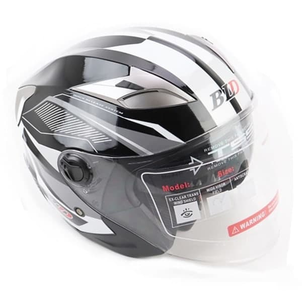 Мотошолом FORTE BLD-708 Чорно-білий S - зображення 1