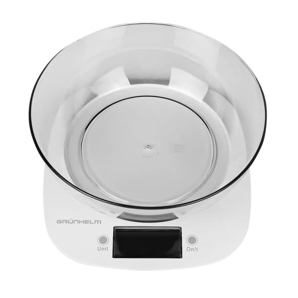 Ваги кухонні з чашею KES-1PW Grunhelm - зображення 1