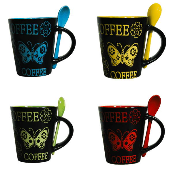 Чашка Барви ночі з ложкою VT-C-258360 Vittora 360мл - зображення 1