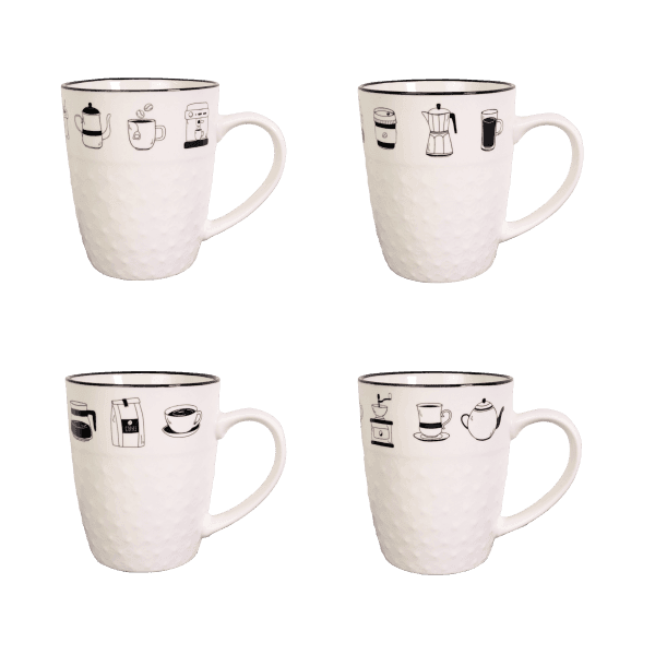 Чашка Чорно-білі напої VT-C-205380 Vittora, 380мл - зображення 1