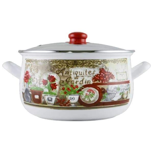 Каструля GT-T-122-FG Квітковий сад 22 см 5.1 л GUSTO - зображення 1