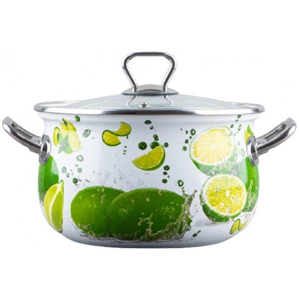 Каструля GT-T-216-LI Яскраві лайми Premium 16 см 2.1 л GUSTO - зображення 1