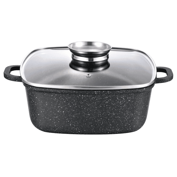 Каструля квадратна GT-2504-24 покриття MARBLE (24x10cм) 4.4л Gusto - зображення 1