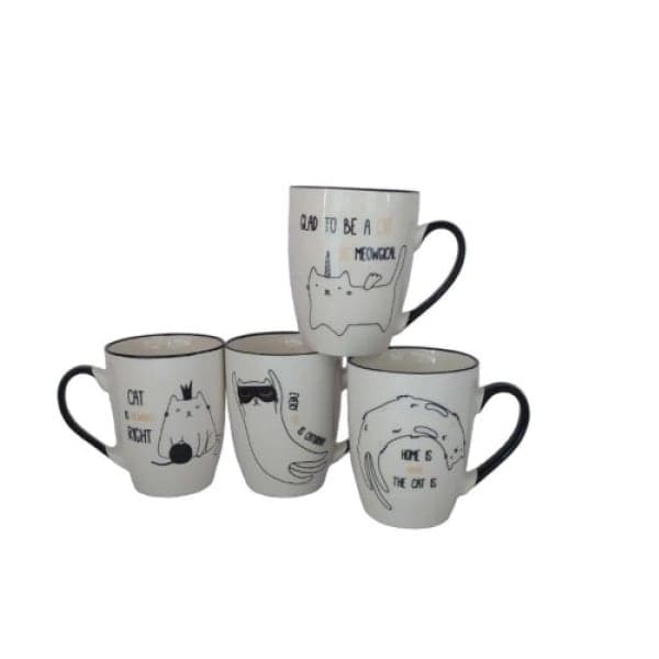 Чашка Айворі Білі коти VT-C-116360 Vittora 360 мл - зображення 1