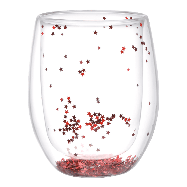 Набір склянок VT-5410-350 STAR RED з подвійним дном 2 шт. 350мл Vittora - зображення 1