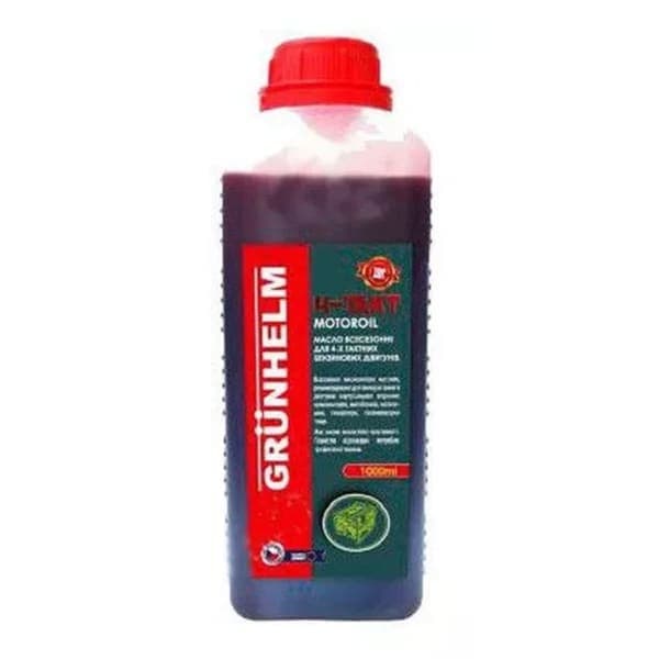 Олива для 4-х тактних двигунів напівсинтетична 4-TAKT SEMISYNT SAE 10W40 1л Grunhelm - зображення 1