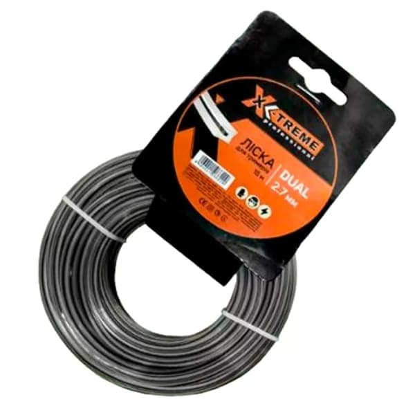 Ліска для мотокоси X-TREME 2,7 мм х 15 м, сіра - зображення 1