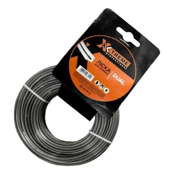 Ліска для мотокоси X-TREME 2,4 мм х 15 м, сіра - зображення 1