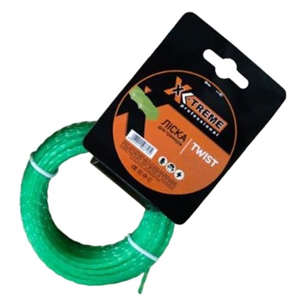 Ліска для мотокоси X-TREME 2,7 мм х 15 м, зелена - зображення 1