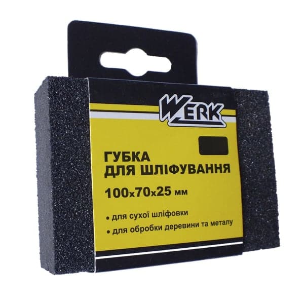 WERK К120 Губка для шліфування 100x70x25 мм - зображення 1