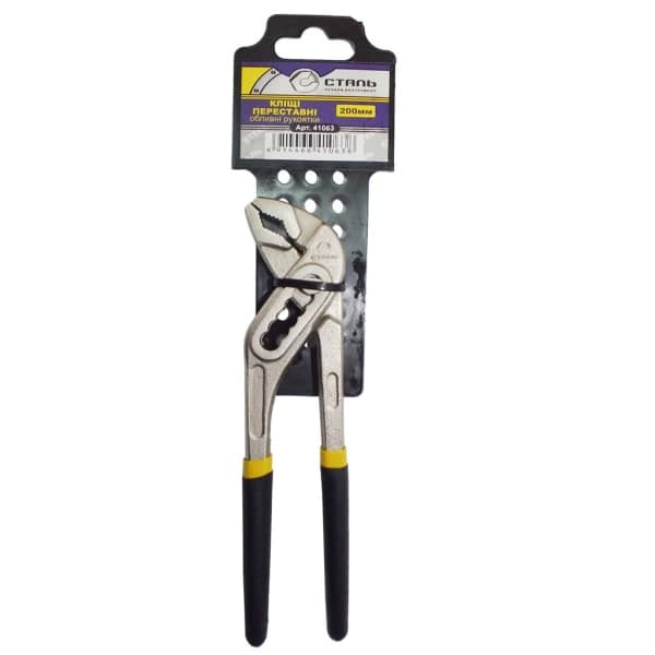 Сталь 41063 Кліщі переставні 200 мм - зображення 1