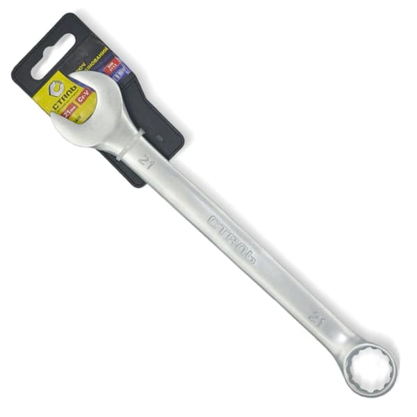 Ключ комбінований Cr-V Satin 21 мм із підвіскою 48446 Сталь - зображення 1