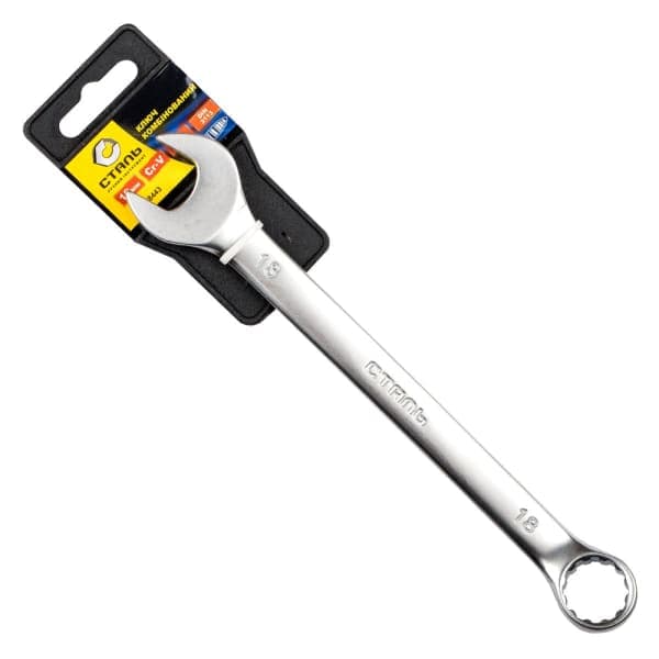 Ключ комбінований Satin з підвіскою 48443 Сталь 18 мм - зображення 1