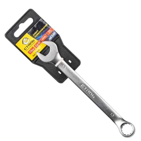 Ключ комбінований Satin з підвіскою 48438 Сталь 13 мм - зображення 1