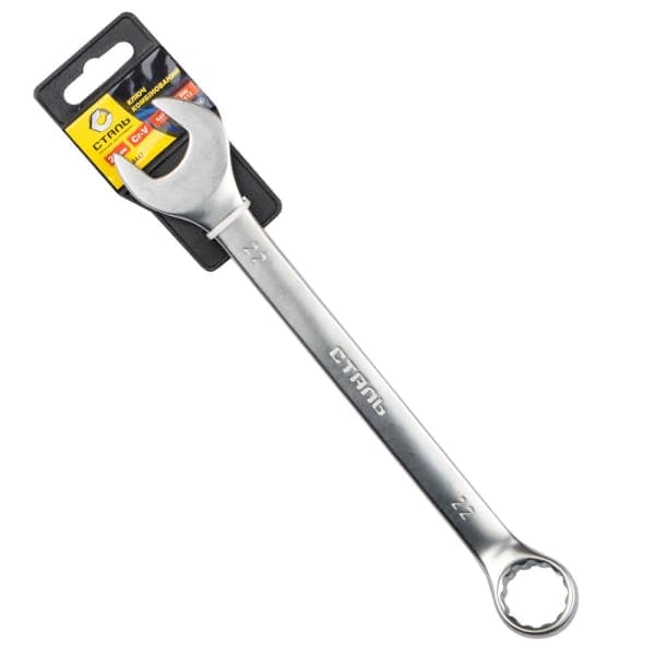 Ключ комбінований Satin з підвіскою 48447 Сталь 22 мм - зображення 1