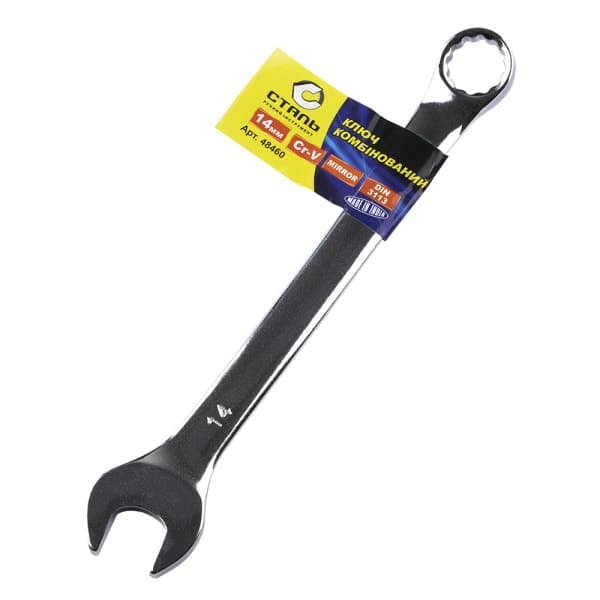 Ключ комбінований дзеркальний 48460 Сталь 14 мм - зображення 1