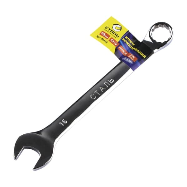 Ключ комбінований дзеркальний 48462 Сталь 16 мм - зображення 1