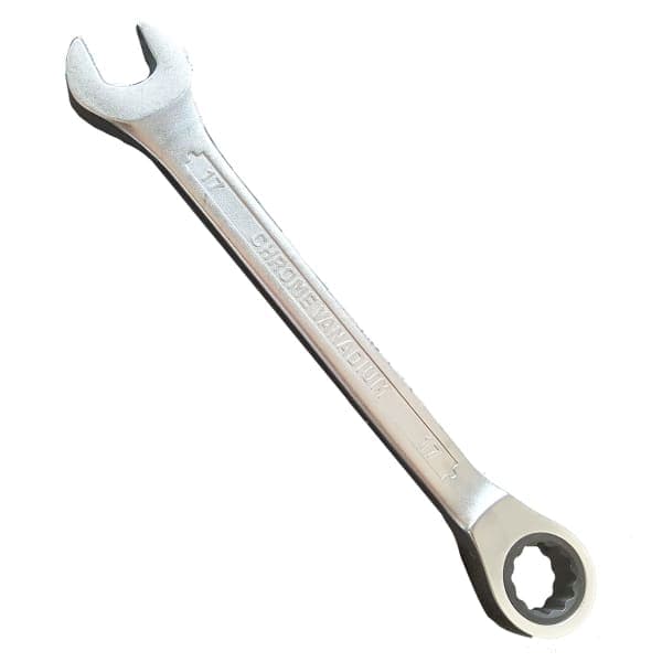 Ключ комбінований з тріскачкою CRV Cold Stamped 17 мм Haisser 48497 - зображення 1